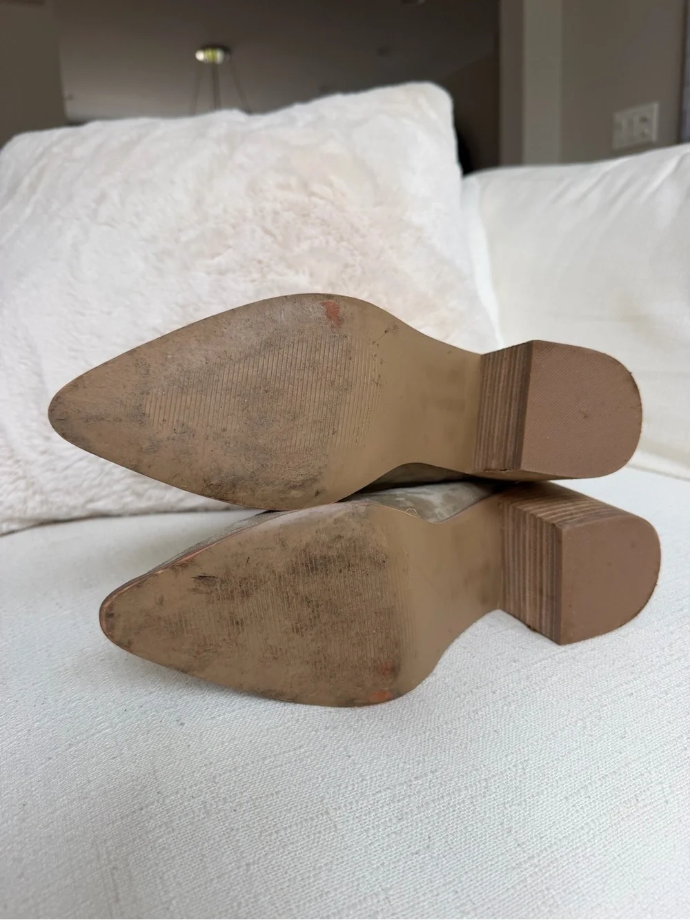 Steve Madden Suede Block Heel Ankle Boots size 10 booties